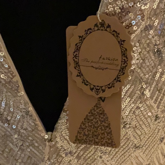 Silver Mother of the Bride Mermaid Formal Dress - Picture 6 of 6